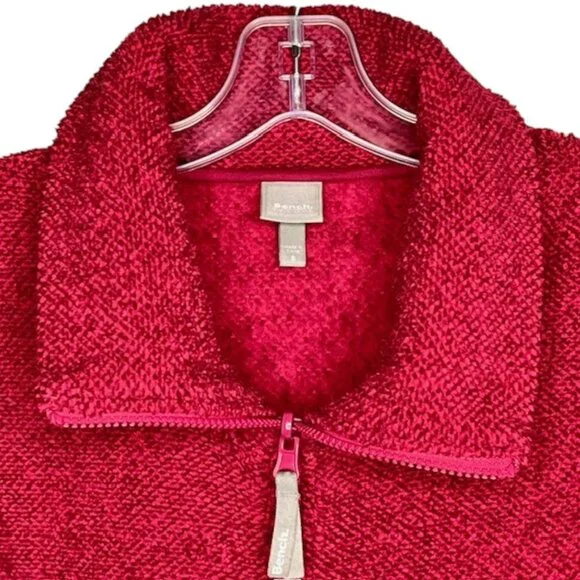 Bench Okehampton Textured Fleece Jacket - Raspberry - S - Picture 4 of 11